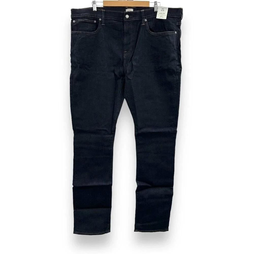 J. Crew 484 Slim-Fit Jeans in Stretch Resin Rinse‎ Japanese Denim Sz 44 x 34 NEW